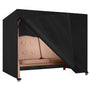 Dokon Hollywoodschaukel Abdeckung 3-Sitzer wasserdicht 210x150x150 cm, schwarze Schutzhülle aus Oxford-Gewebe