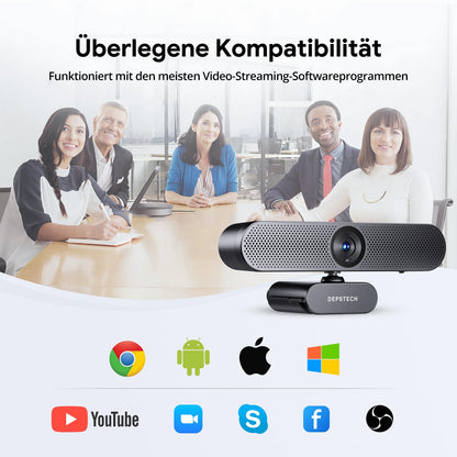 DEPSTECH DW50 Pro 4K UHD Webcam mit Mikrofon, Autofokus