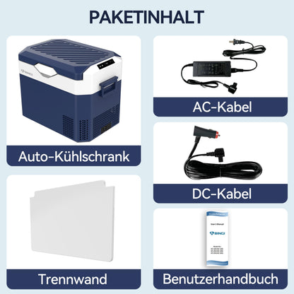 BINGI Kompressor Kühlbox 30 Liter HC-30P5S für Auto und Camping