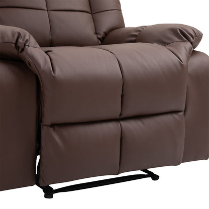 HOMCOM Elektrischer Massagesessel Relaxsessel Kunstleder Braun