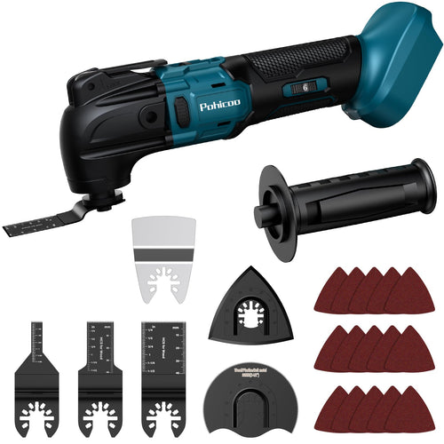 Pohicoo Akku Multifunktionswerkzeug für Makita 18V, Multitool mit 23-teiligem Zubehör