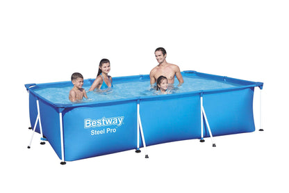 Bestway Steel Pro Frame Pool eckig blau 300x201x66cm ohne Pumpe