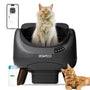 CATLINK C08 Selbstreinigende Katzentoilette XXL mit WLAN, Grau, offenes Top-Design
