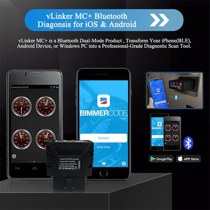 vLinker MC+ Mini Bluetooth OBD II Auto Diagnose Scanner – iOS/Android