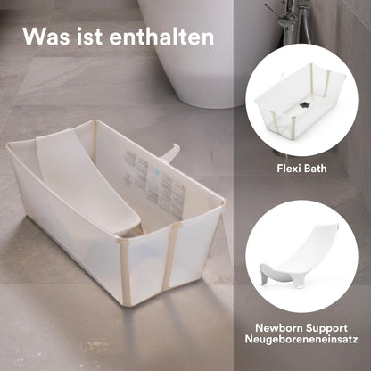 Stokke Flexi Bath Faltbadewanne – Sandy Beige inkl. Newborn Support