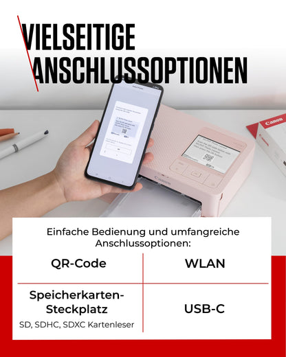 Canon SELPHY CP1500 Mobiler Fotodrucker Schwarz mit Papierset