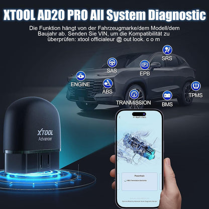XTOOL AD20 Pro OBD2 Diagnosegerät – Alle Systeme Scan