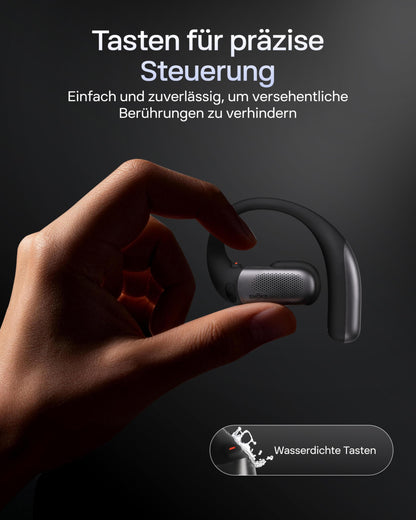 SHOKZ OpenFit Pro Open-Ear-Kopfhörer, Bluetooth 6.1, schwarz