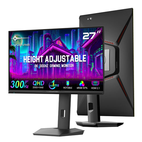 Minifire MFG27F6Q Pro Gaming Monitor 27 Zoll QHD 300Hz Fast-IPS