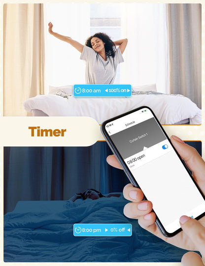 MOES 2.5D Rolladenschalter Smart WLAN Unterputz - 4er-Pack