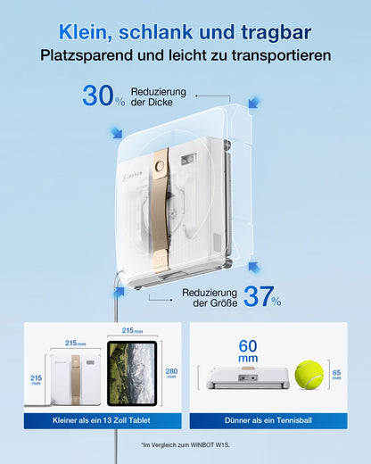 ECOVACS WINBOT MINI kompakter Fensterputzroboter - Weiss