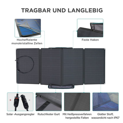ECOFLOW 160W Solarpanel Faltbar für Delta & RIVER