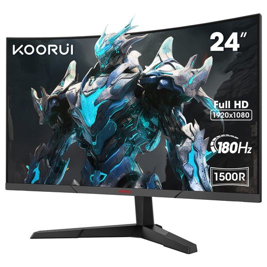 KOORUI 24E6CA Gaming Monitor - 24 Zoll Curved 180Hz Schwarz
