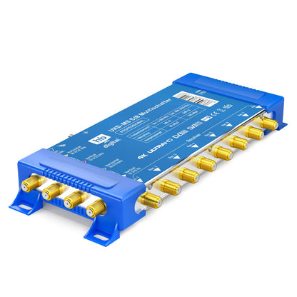 HB-DIGITAL Quattro LNB Schwarz Multischalter Sat-Set - 8 Teilnehmer