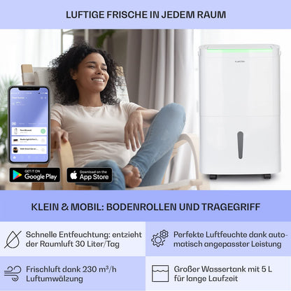 Klarstein Luftentfeuchter & Luftreiniger 30L - Kompakt