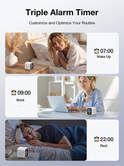 Ticktime TK3 Pomodoro Timer, Würfel-Timer mit Stoppuhr und Uhr, Weiss