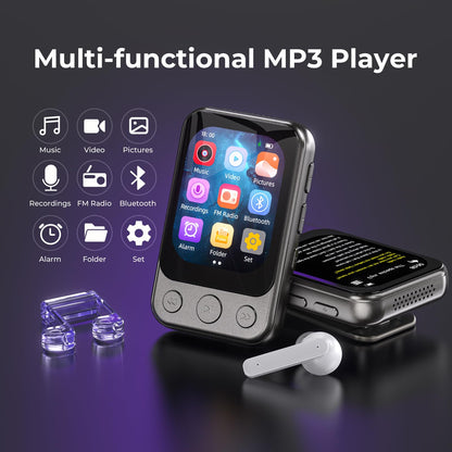 ODEJOI X90 MP3-Player Bluetooth 5.3, 64 GB, Touchscreen & Lautsprecher