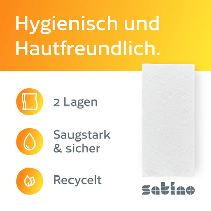 Satino by WEPA Papierhandtücher - V-Falz 2-lagig Recyclingpapier 24x23cm