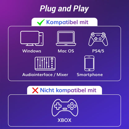 TONOR TD520 USB/XLR Dynamisches Mikrofon mit Ständer