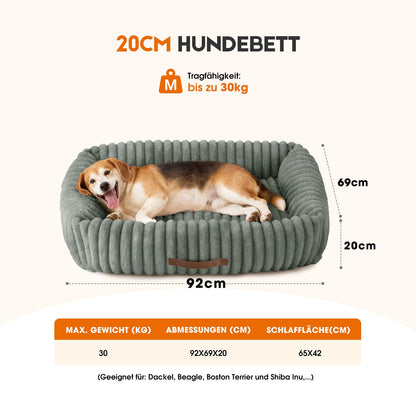 Upvilla Hundebett für grosse Hunde, waschbar, dunkelgrau, 92 x 69 cm