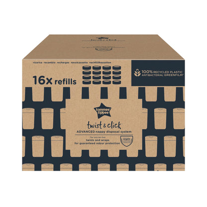 Tommee Tippee Twist & Click Advanced Nachfüllkassetten - 16er-Pack