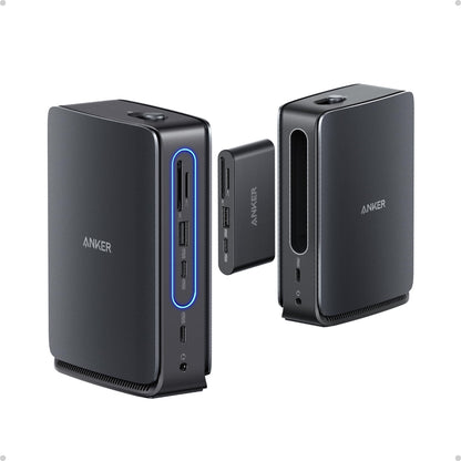 Anker Nano Dockingstation 13-in-1, USB-C Hub, Triple-Display, 100W PD mit abnehmbarem 6-in-1 Hub