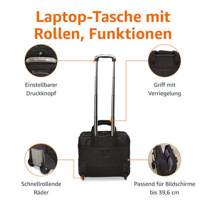 Amazon Basics Laptop-Trolley bis 15.6 Zoll – Schwarz
