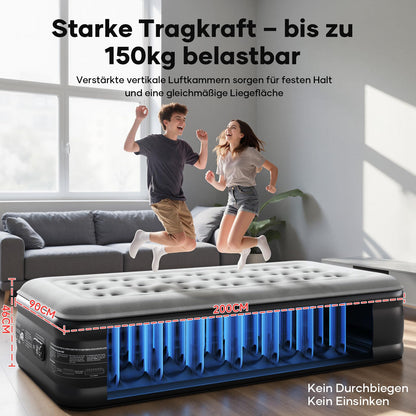 OlarHike Luftbett 1 Person selbstaufblasend mit Pumpe 90 x 200 cm