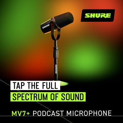 Shure MV7+ Podcast & Streaming Mikrofon USB/XLR - Schwarz