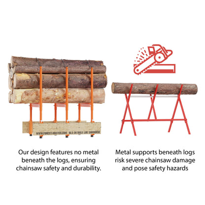Forest master Mehrfachholzhalter Sägebock H3 - 250kg Holzstützen