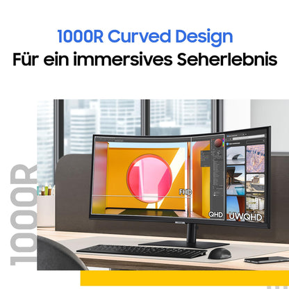 Samsung ViewFinity S65UC Curved Monitor - 34 Zoll UWQHD