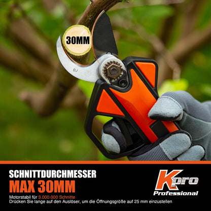 Kebtek Professionelle Akku Gartenschere 16.8V 30mm
