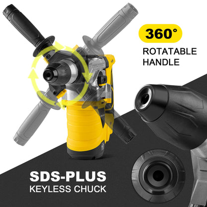 ENVENTOR SDS-Plus Bohrhammer Kombihammer - 1500W, 4 Funktionen