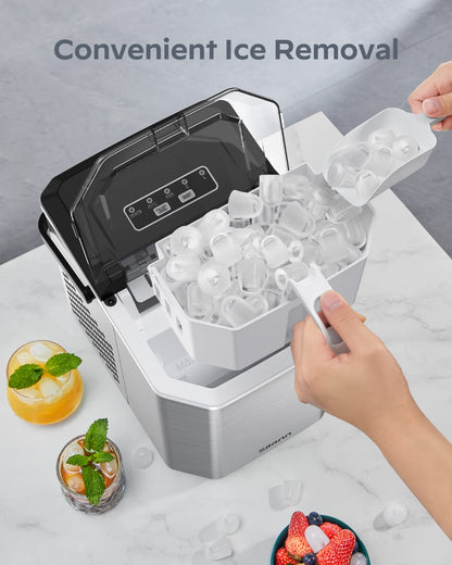 Silonn Mini Eiswürfelmaschine - Tragbar & Selbstreinigend