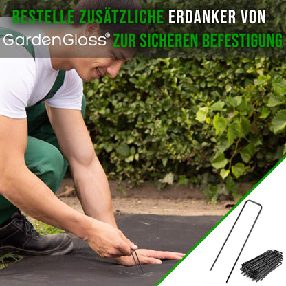 GardenGloss Unkrautvlies Gartenvlies 30m2 150g/m2 - Extra Stark