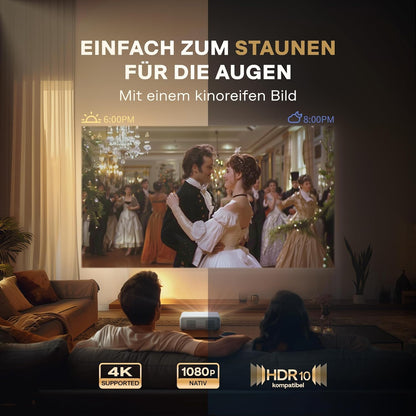 Aurzen Eazze D1 Smart Beamer Heimkino Projektor - Weiss