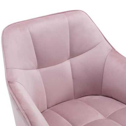 WOLTU Homeoffice Drehstuhl BS145rsw Samt Rosa/Silber