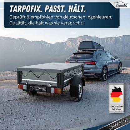Tarpofix Anhängerplane 258x136cm Grau - PVC Flachplane