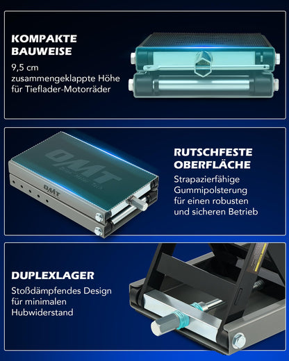 Orion Motor Tech Motorrad Hebebühne 500kg – höhenverstellbar Grau