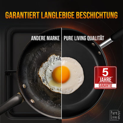 Profi Induktions-Bratpfannen-Set 20/28cm Edelstahl beschichtet