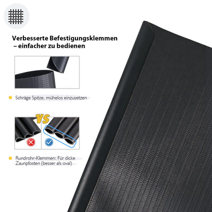 Sekey Sichtschutzstreifen PVC für Doppelstabmatten 35 m Anthrazit