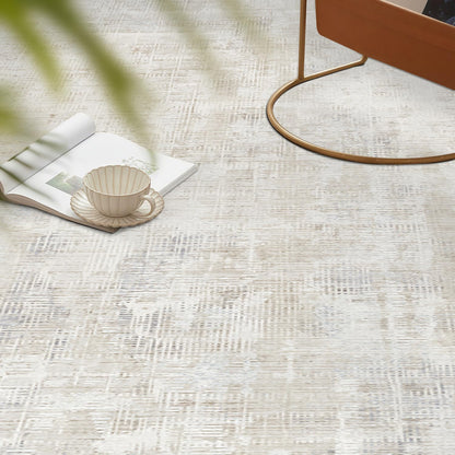 PureCozy Teppich 160x230 cm Beige-Grau, waschbarer Kurzflorteppich
