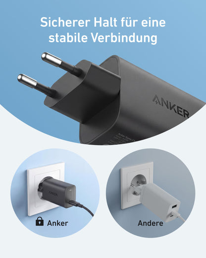 Anker Nano 100W USB-C Ladegerät mit 1,8 m Kabel, schwarz