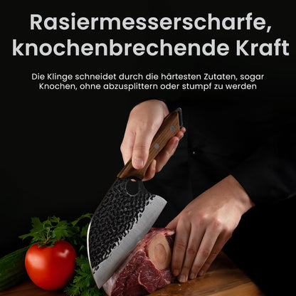Matsato Hackmesser aus japanischem Stahl mit Buchenholzgriff