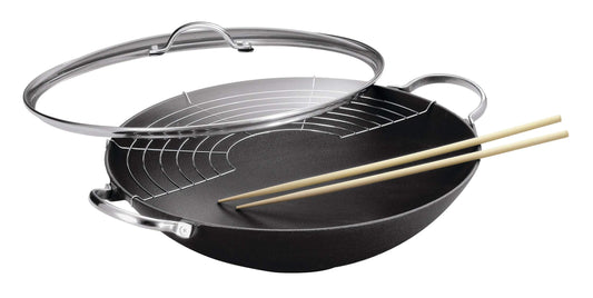 KUHN RIKON Jampur Wok Gusseisen 36cm – Robustes Kochgeschirr