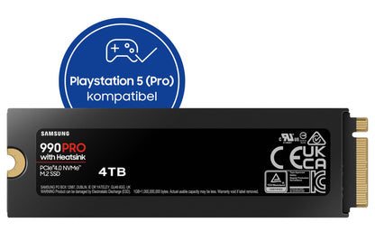 Samsung 990 PRO Heatsink NVMe M.2 SSD 4 TB für PC & Konsole
