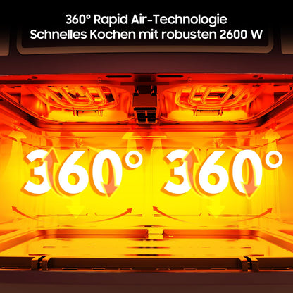 Dual Zone Heissluftfritteuse - Doppelkammer 10L Airfryer mit 2 Körben