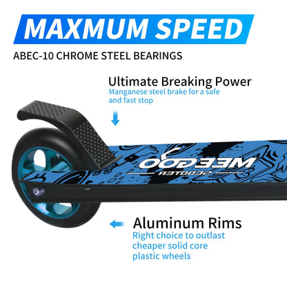 MEE GOO Pro Freestyle Stunt-/Trick-Scooter Leichtmetall - blau