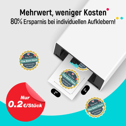Liene Stickerpapier & Patronen SD43 – 72 Blatt 10x18 cm für PixCut S1