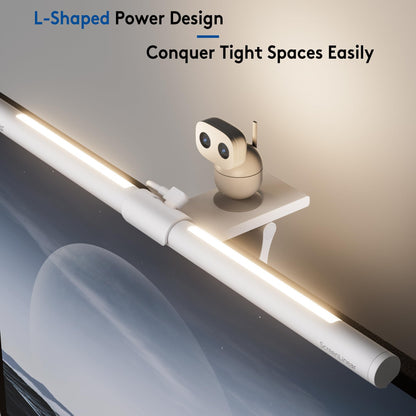 Quntis Monitor Lampe Curved – Weiss, Hintergrundbeleuchtung